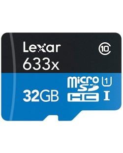 Карта памет Lexar - High-Performance 633x, 32GB, micro SDHC