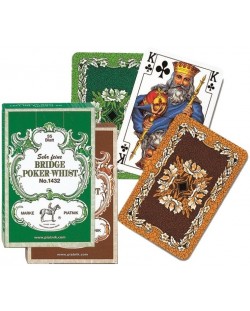 Карти за игра Piatnik - модел Bridge-Poker-Whist, цвят кафяви