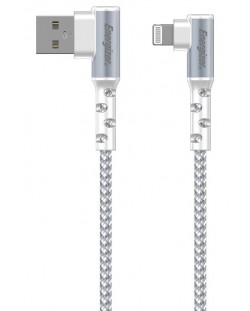 Кабел Energizer - C710LKWH, USB-A/Lightning, 2 m, бял