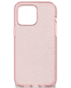 Калъф Spigen - Liquid Crystal Glitter, iPhone 14 Pro, Rose Quartz