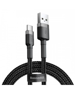 Кабел Baseus - CATKLF-BG1, USB-A/USB-C, 1 m, черен