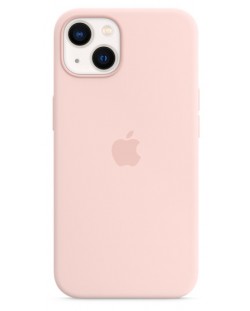 Калъф Apple - Silicone MagSafe, iPhone 13, Chalk Pink