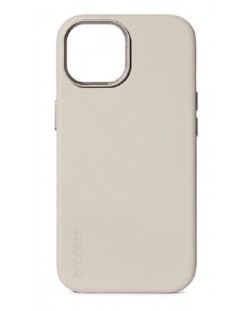 Калъф Decoded - Leather, iPhone 15, бежов