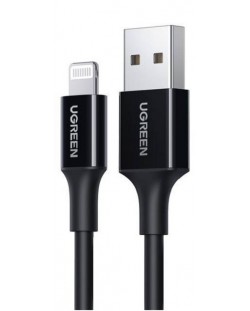 Кабел Ugreen - US155, USB-А/Lightning, 1 m, черен