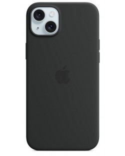 Калъф Apple - Silicone MagSafe, iPhone 15 Plus, черен