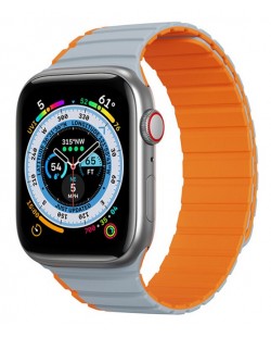 Каишка Dux Ducis - Magnetic LD, Apple Watch, 38/40/41 mm, сива/оранжева