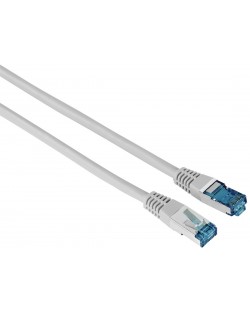 Мрежов кабел hama CAT 6, F/UTP, 1.50м,екраниран, 1Gbit/s, бял,булк опаковка
