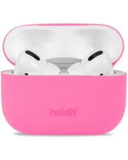 Калъф за слушалки Holdit - Silicone, AirPods Pro 1/2, розов
