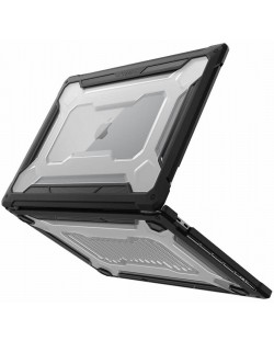 Калъф за лаптоп Spigen - Rugged Armor, MacBook Pro 14, черен