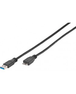 Кабел Vivanco - 45237, USB-A/Micro USB, 0.75 m, черен