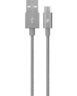 Кабел ttec - AlumiCable, USB-A/Micro USB, 1.2 m, сив