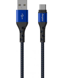 Кабел Energizer - C520CKBL, USB-A/USB-C, 2 m, черен