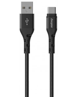 Кабел Energizer - C520CKBK, USB-A/USB-C, 2 m, черен