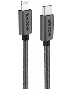 Кабел Next One - USB-C/Lightning, 1.2 m, сив