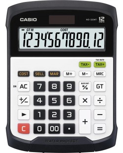 Калкулатор Casio - WD-320MT, 12-разряден, Water-Protected, бял