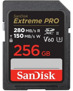 Карта памет SanDisk - Extreme PRO, 256GB, SDXC, V60 UHS-II