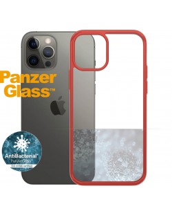 Калъф PanzerGlass - Clear, iPhone 12/12 Pro, прозрачен/червен