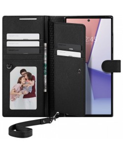 Калъф Spigen - Wallet S Plus, Galaxy S23 Ultra, черен