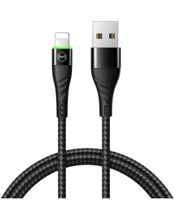 Кабел Xmart - Flash, USB-A/Lightning, 1.2 m, черен