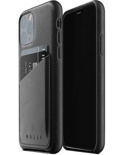Калъф Mujjo - Full Leather Wallet, iPhone 11 Pro, черен