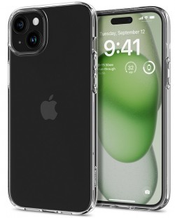 Калъф Spigen - Liquid Crystal, iPhone 15, Crystal Clear