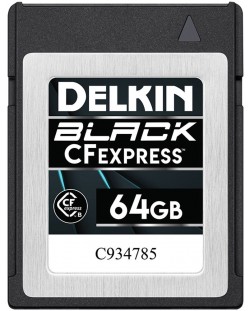 Карта памет Delkin - 64GB, BLACK, CFexpress Type B, сребриста