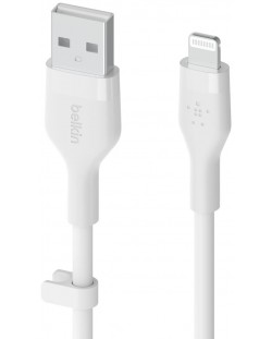 Кабел Belkin - Boost Charge, USB-A/Lightning, 2 m, бял