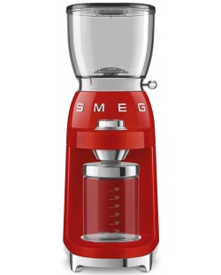 Кафемелачка Smeg - CGF01RDEU 50's Style, 150W, 350 g, червена