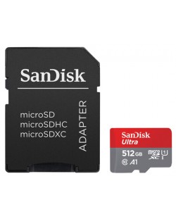 Карта памет SanDisk - Ultra, 512GB, microSDXC, Class10 + адаптер