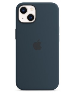 Калъф Apple - Silicone MagSafe, iPhone 13, Abyss Blue