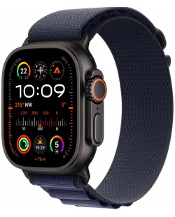 Каишка Apple - Alpine Loop S Black Titanium, Apple Watch, 49 mm, Navy