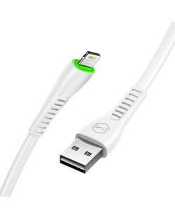 Кабел Xmart - Flying Fish, USB-A/Lightning, 1.2 m, бял