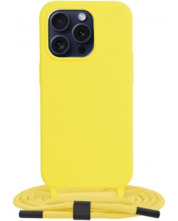 Калъф Techsuit - Crossbody Lanyard, iPhone 15 Pro, жълт