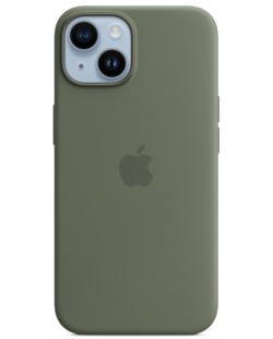 Калъф Apple - Silicone MagSafe, iPhone 14, Olive
