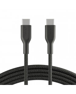 Кабел Belkin - Playa, USB-C/USB-C, braided, 1 m, черен