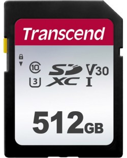 Карта памет Transcend - 512GB, SDXC, UHS-I U3 Class10