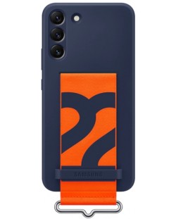 Калъф Samsung - Silicone Strap, Galaxy S22 Plus, син