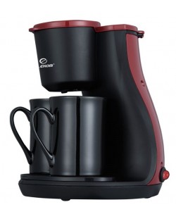 Кафемашина с чаши Elekom - EK-6621R, 450W, 0.240l, черна/червена