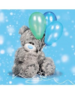Картичка с 3D ефект Me To You - Мече с балони, за рожден ден