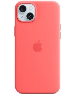 Калъф Apple - Silicone MagSafe, iPhone 15 Plus, Guava