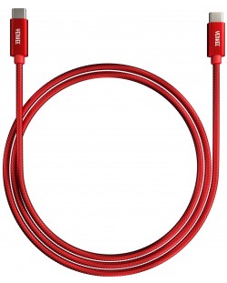 Кабел Yenkee - 2075100313, USB-C/USB-C, 1 m, червен