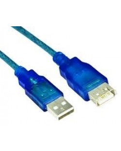 Кабел VCom - CU202-TL, USB-A/USB-A, 5 m, черен