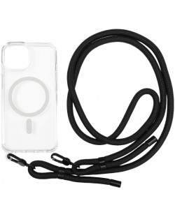 Калъф Mobile Origin - Lanyard, iPhone 14, MagSafe, Clear