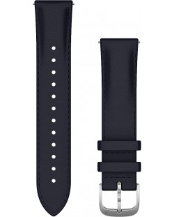 Каишка Garmin - QR Leather, Venu/vivomove, 20 mm, Navy Leather/Silver