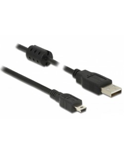 Кабел Delock - 84914, USB-А/Mini USB, 2 m, черен