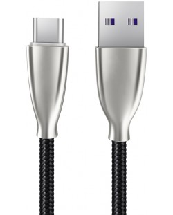Кабел Xmart - Excellence, USB-A/USB-C, 1 m, черен