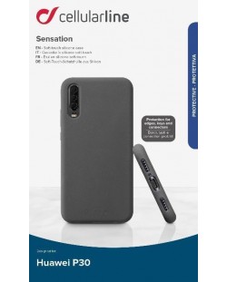 Калъф Cellularline - Sensation, Huawei P30, черен