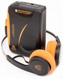 Касетофон GPO - Cassette Walkman Bluetooth, черен/оранжев