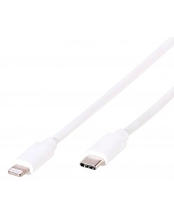 Кабел Vivanco - LongLife, USB-C/Lightning, 1.2 m, бял