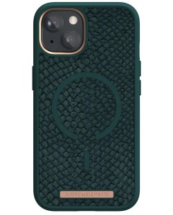 Калъф Njord - Salmon Leather MagSafe, iPhone 14 Plus, зелен